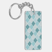 Porte-clés Bleu Marocain Trellis, Lattes, Quatrefoil (Devant gauche)