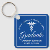 Porte-clés Bleu Médicale de l'école sur mesure (Recto)