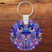 Porte-clés Bleu mignon éléments abstraits lancer oreiller (Recto)