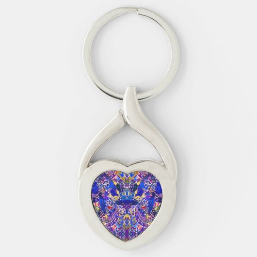 Porte-clés Bleu mignon éléments abstraits lancer oreiller (Devant)