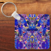 Porte-clés Bleu mignon éléments abstraits lancer oreiller (Recto)