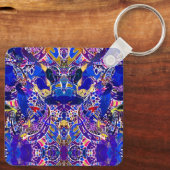 Porte-clés Bleu mignon éléments abstraits lancer oreiller (Verso)