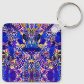 Porte-clés Bleu mignon éléments abstraits lancer oreiller (Dos)