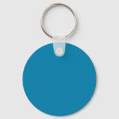 Porte-clés Bleu Moderne Élégant Simple Professionnel Nom (Verso)