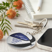 Porte-clés bleu noir de l'équipe couleurs gardien de basket (Devant droit)