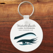 Porte-clés Bleu Oeil long cils Lash icône d'extension (Recto)