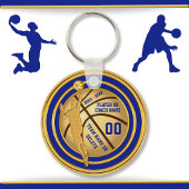 Porte-clés Bleu, Or (Change Blue) Basketball Party Faveurs