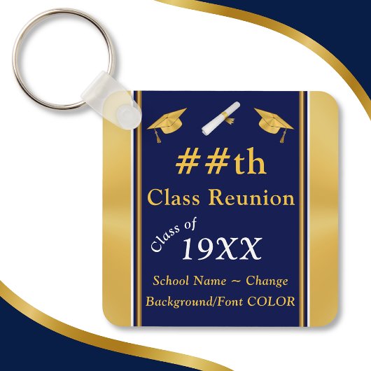 Porte-clés Bleu, Or, Classe Retrouvailles Faveurs, Classe Réu