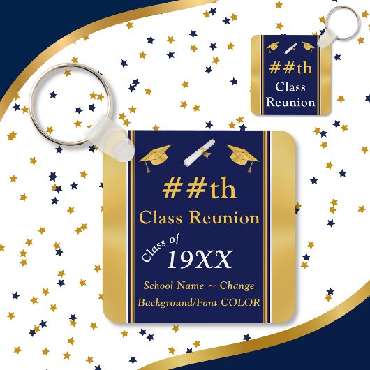 Porte-clés Bleu, Or, Classe Retrouvailles Faveurs, Classe Réu