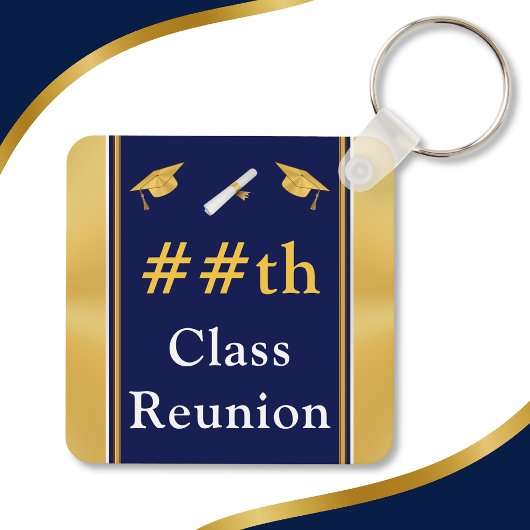 Porte-clés Bleu, Or, Classe Retrouvailles Faveurs, Classe Réu