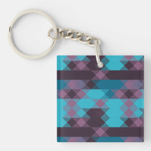 Porte-clés bleu paon, violet, bleu topaze et tonnerre