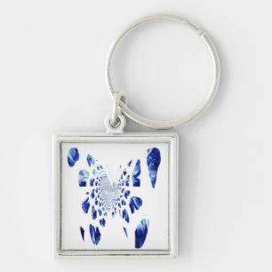 Porte-clés Bleu Papillon ailes