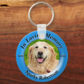 Porte-clés Bleu personnalisé de chien (Recto)