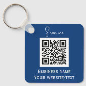 Porte-clés Bleu professionnel du logo professionnel du code Q (Recto)