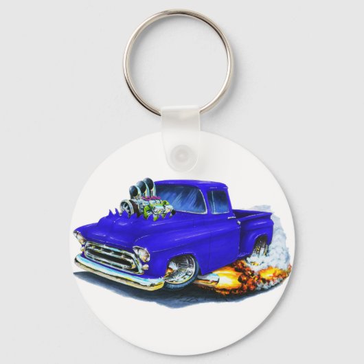 Porte-clés Bleu ramassage Chevy 1957 (Recto)