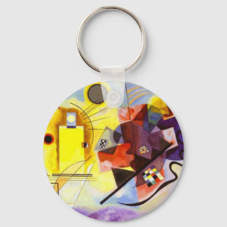 Porte-clés Bleu rouge jaune Kandinsky peinture Abstraite
