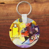 Porte-clés Bleu rouge jaune Kandinsky peinture Abstraite (Recto)