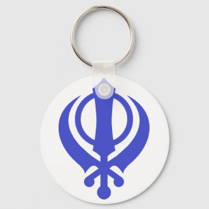 Porte-clés Bleu sikh de Khanda
