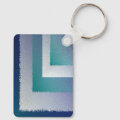 Porte-clés bleu turquoise gris ex pastel (Verso)