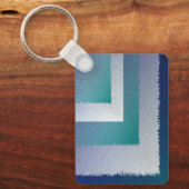 Porte-clés bleu turquoise gris ex pastel (Recto)