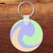 Porte-clés Bleu vert ombre fluide marbre boho audacieux motif (Recto)