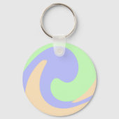 Porte-clés Bleu vert ombre fluide marbre boho audacieux motif (Verso)