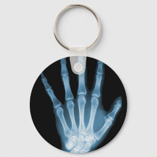 Porte-clés Bleu X-ray Squelette main