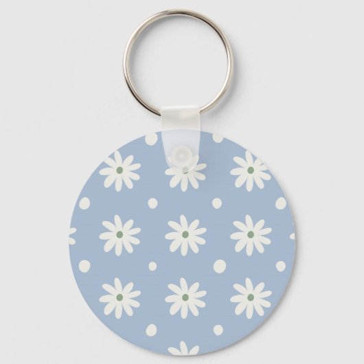 Porte-clés Bleuet Charmant et pois (Recto)