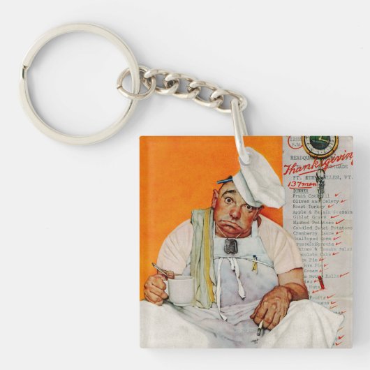 Porte-clés Bleus de jour de thanksgiving (Devant)