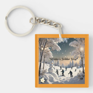Porte-clés "Bliss couverts de neige"