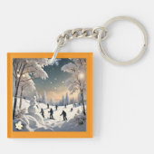 Porte-clés "Bliss couverts de neige" (Dos)