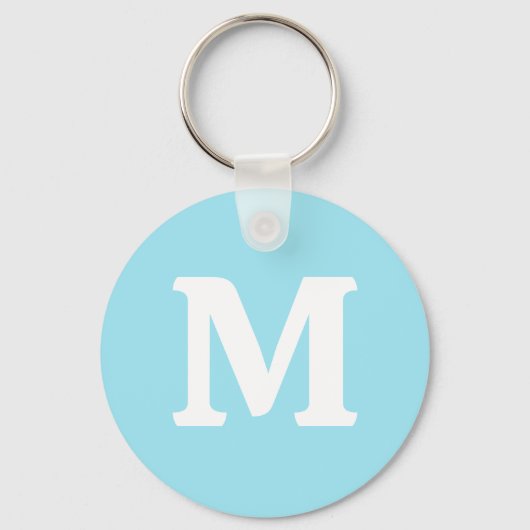 Porte-clés Blizzard bleu couleur solide (Recto)