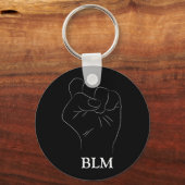 Porte-clés BLM Poing Black Lives Matt Manifestation Junetten (Recto)
