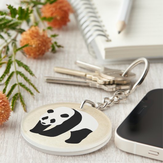 Porte-clés Bloc couleur Panda (Devant droit)