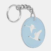 Porte-clés Bloc de couleur cygne (Devant gauche)