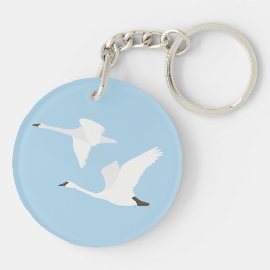 Porte-clés Bloc de couleur cygne (Dos)