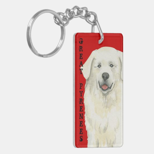 Porte-clés Bloc de couleur de Grands Pyrénées (Devant gauche)