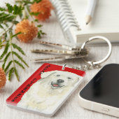 Porte-clés Bloc de couleur de Grands Pyrénées (Devant droit)