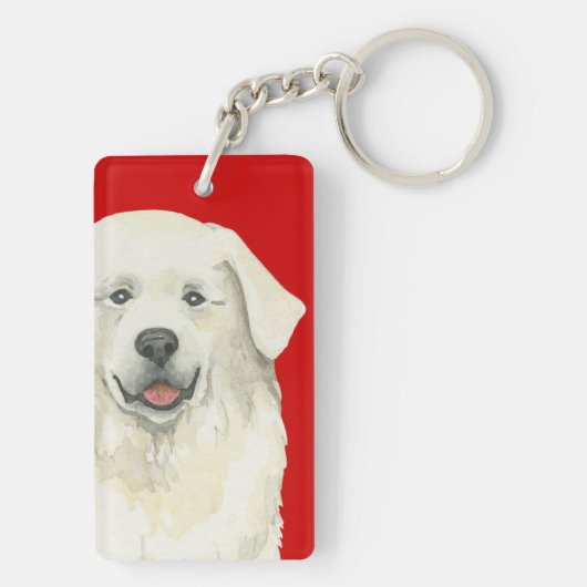 Porte-clés Bloc de couleur de Grands Pyrénées (Dos)