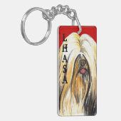 Porte-clés Bloc de couleur de Lhasa Apso (Devant gauche)