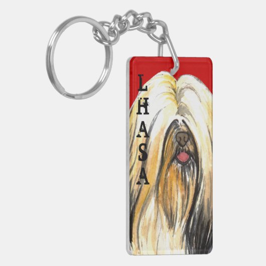 Porte-clés Bloc de couleur de Lhasa Apso (Devant gauche)