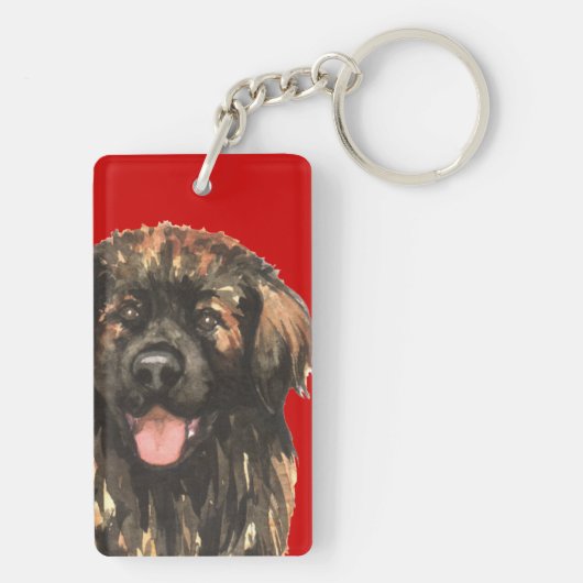 Porte-clés Bloc de couleur Leonberger (Dos)