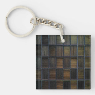 Porte-clés Bloc de couleur neutre aspect corduroy