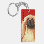 Porte-clés Bloc de couleur Pekingese (Devant gauche)