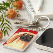 Porte-clés Bloc de couleur Pekingese (Devant droit)