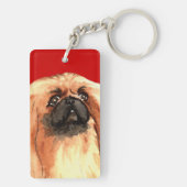 Porte-clés Bloc de couleur Pekingese (Dos)