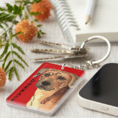 Porte-clés Bloc de couleur Rhodesian Ridgeback (Devant droit)