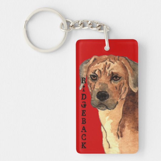 Porte-clés Bloc de couleur Rhodesian Ridgeback (Devant)