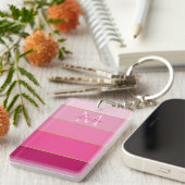Porte-clés Bloc de couleur rose Ombre personnalisé (Devant droit)