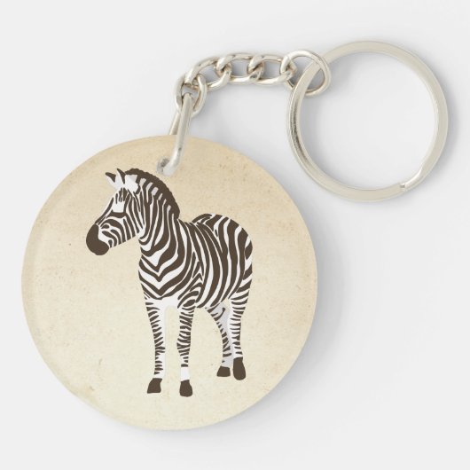 Porte-clés Bloc de couleurs Zebra (Dos)